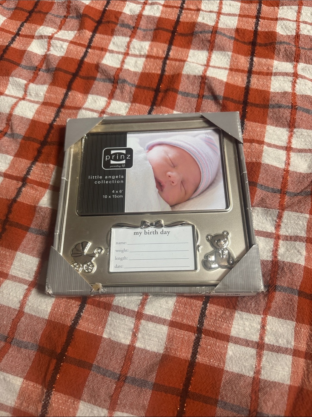 Prinz Little Angels Silver Baby Photo Frame - My Birth Day